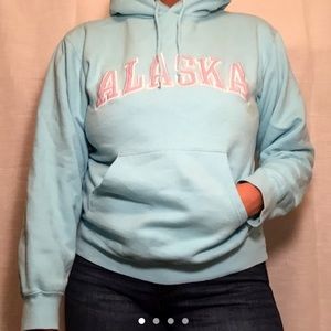 Light blue Alaska hoodie ⛰